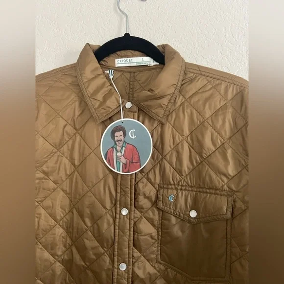 NWT Criquet Women's Quilted Shacket Jacket  In Goldie Hawn Color. Size L - Picture 6 of 12